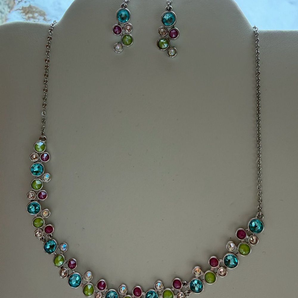 Tiny Confetti Necklace and Earring Set